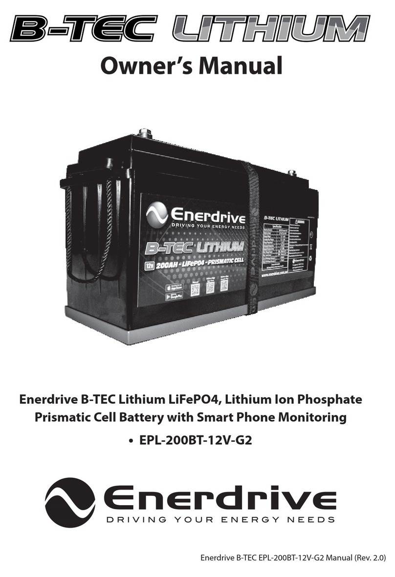 Enerdrive B-TEC Lithium EPL-200BT-12V-G2 User manual