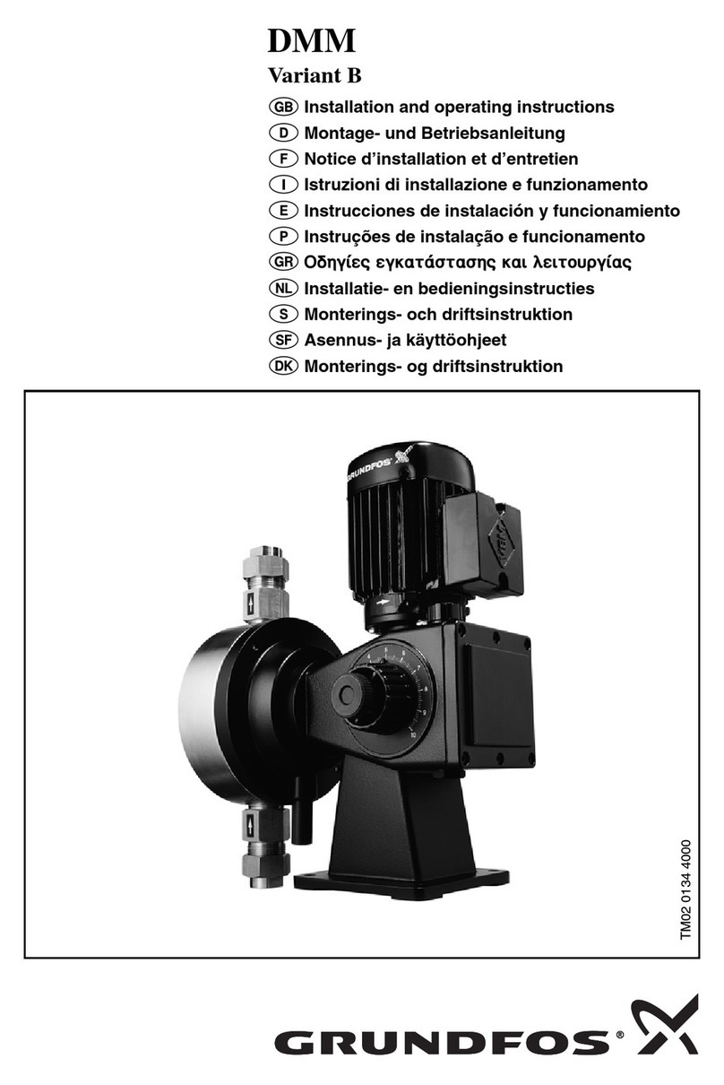 Grundfos DMM Series Installation and operating instructions