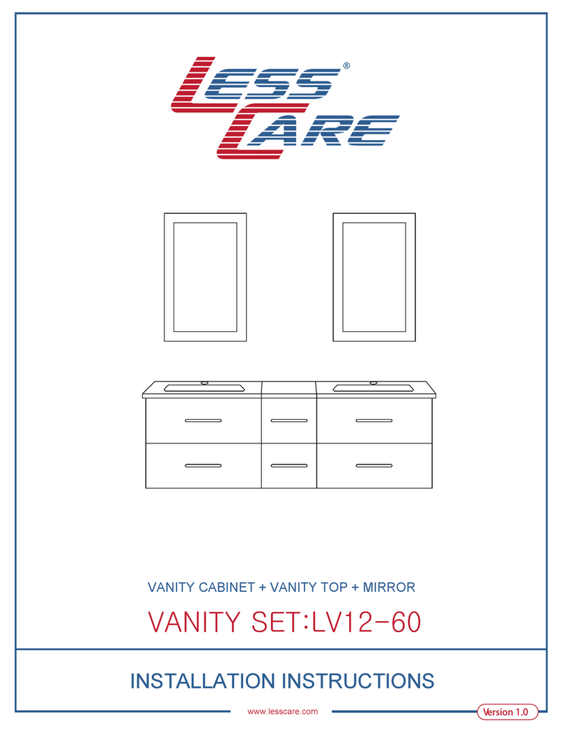 less care VANITY SET LV12-60 installation instructions