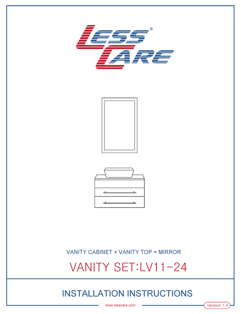 less care VANITY SET LV11-24 installation instructions