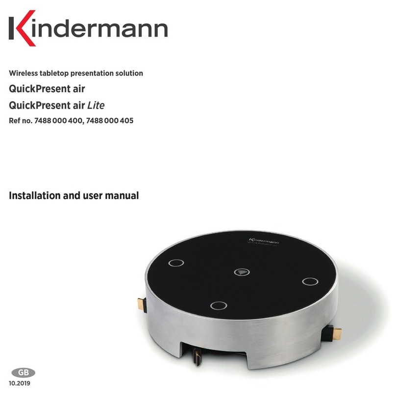 Kindermann QuickPresent air Installation and user manual