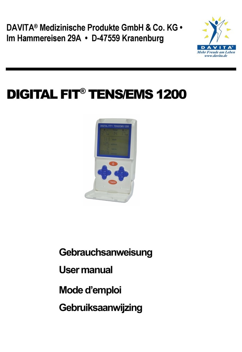 Davita Digital Fit TENS/EMS 1200 user manual