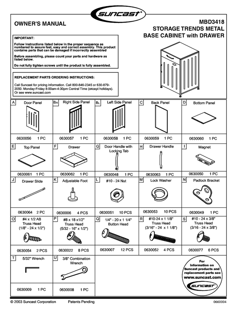 Suncast MBD3418 owner's manual