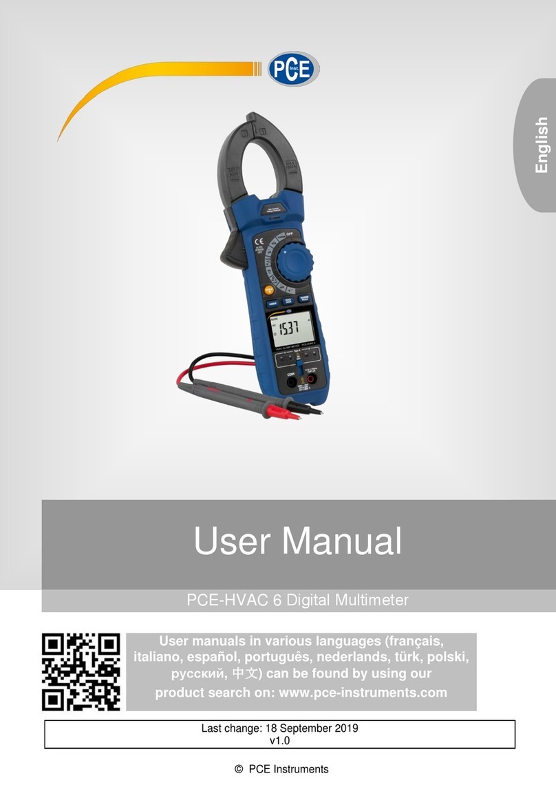PCE Instruments PCE-HVAC 6 User manual