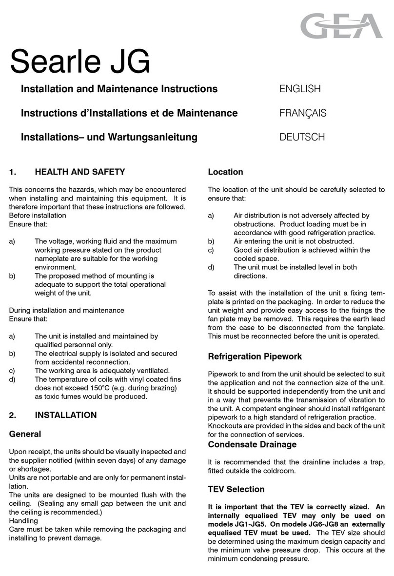 GEA Searle JG Installation and maintenance instructions GEA Searle JG Installation and maintenance instructions