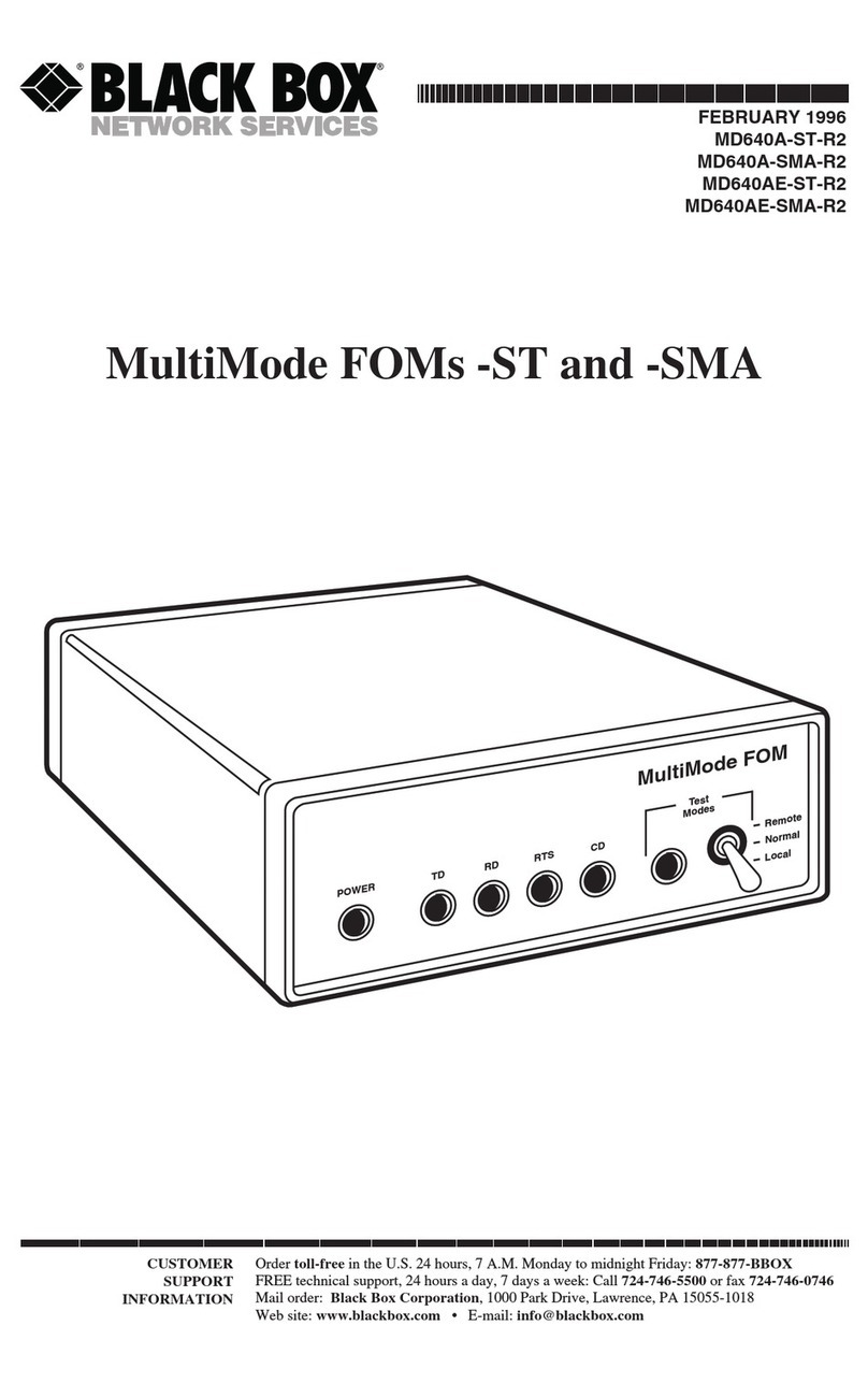 Black Box MD640A-ST-R2 User manual