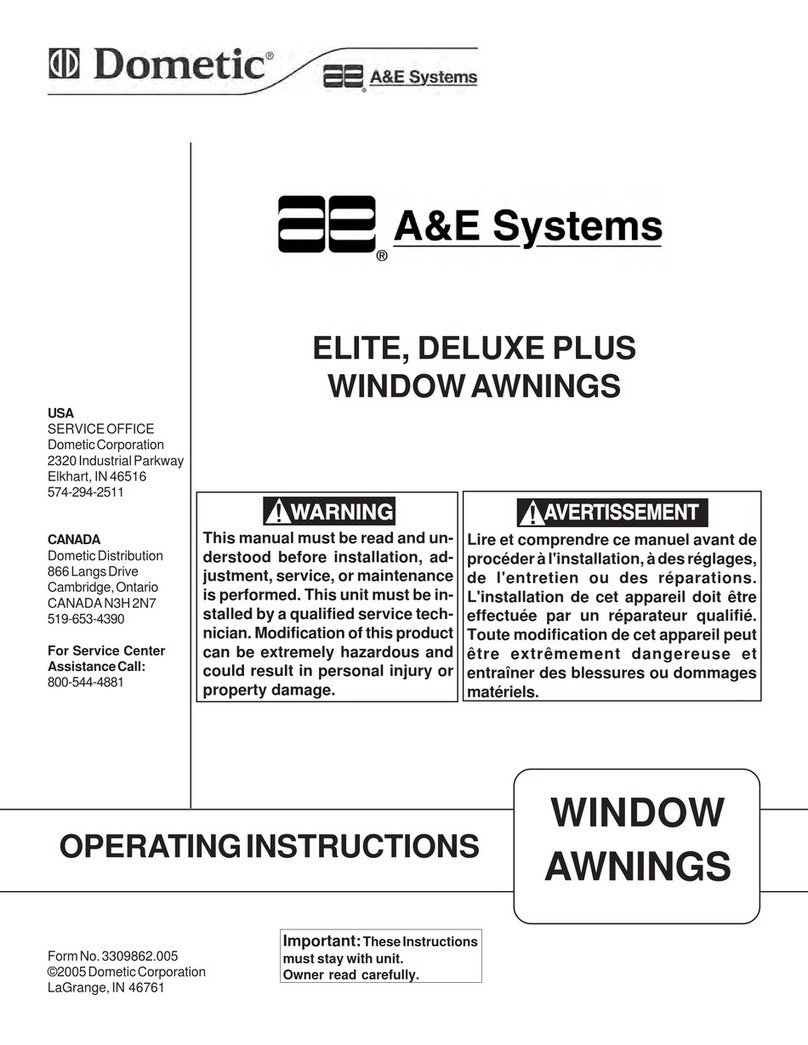 Dometic A&E Systems ELITE operating instructions