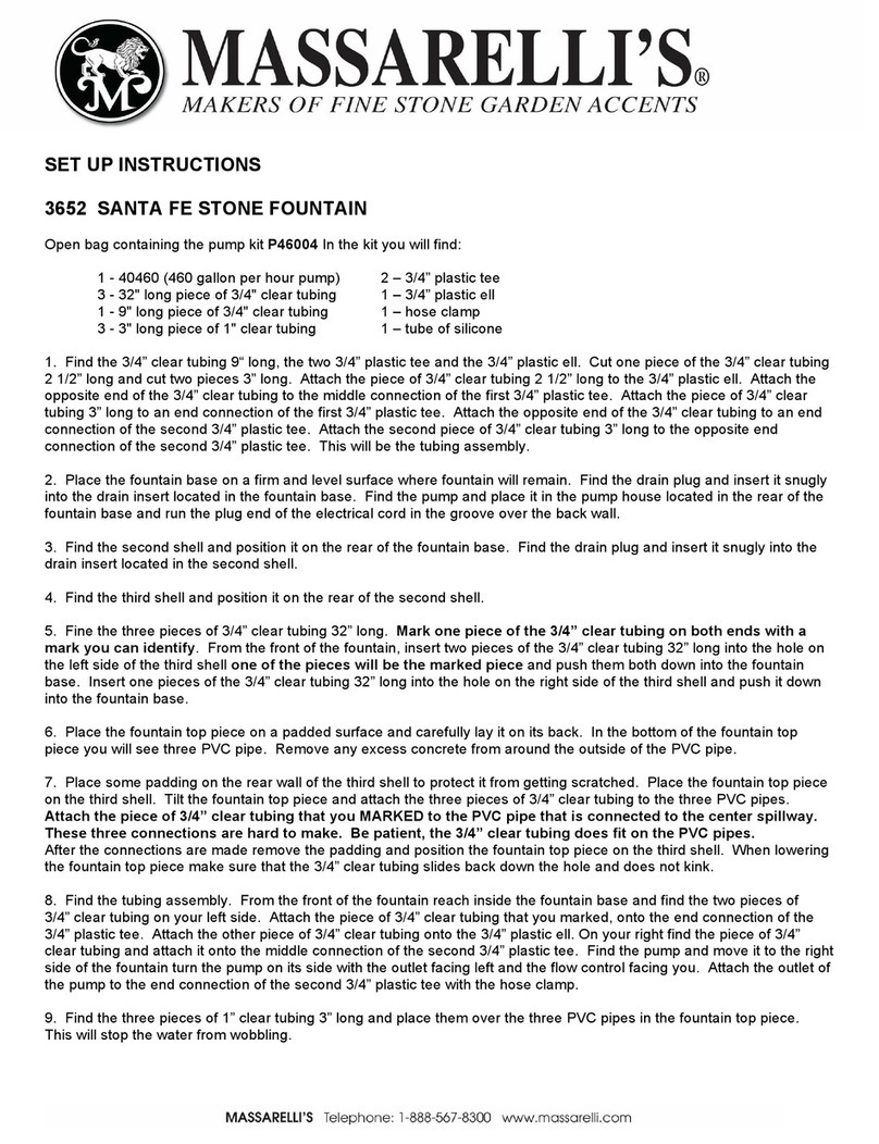 Massarelli 3652 Setup instructions