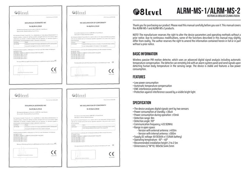 8 Level ALRM-MS-1 manual