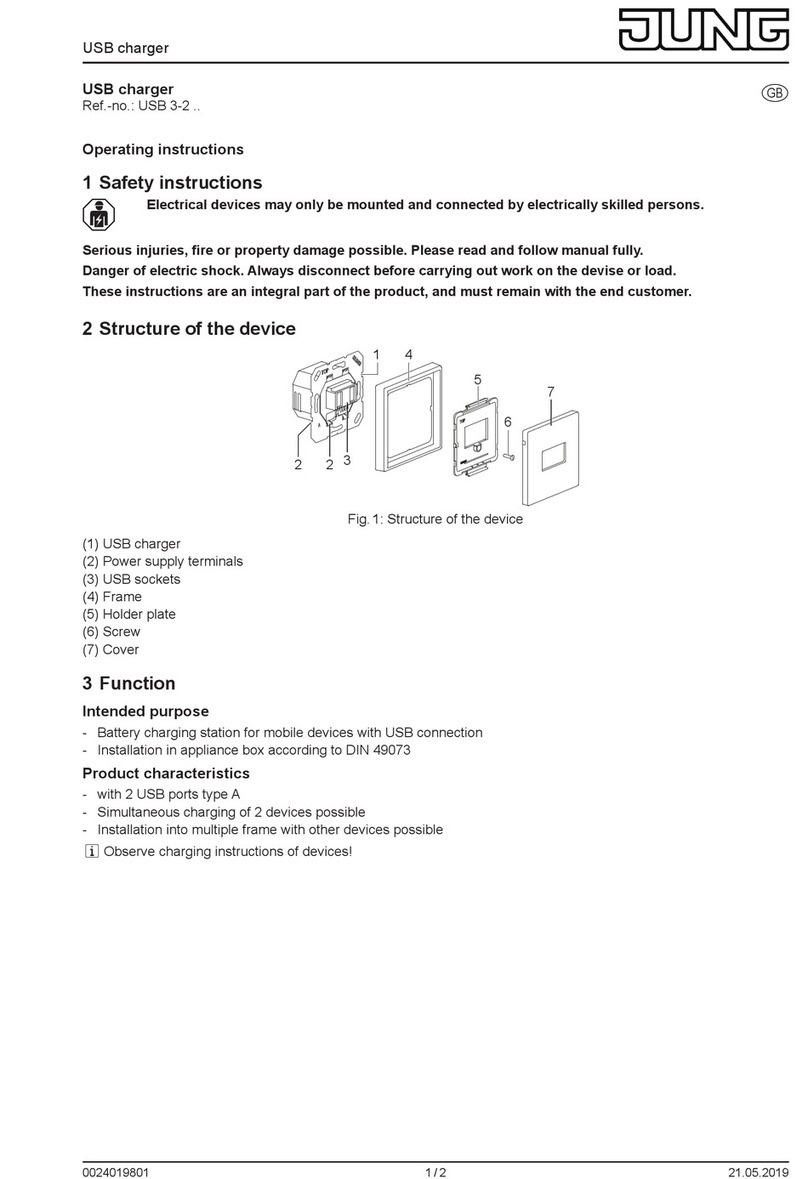Jung USB 3-2 Series operating instructions