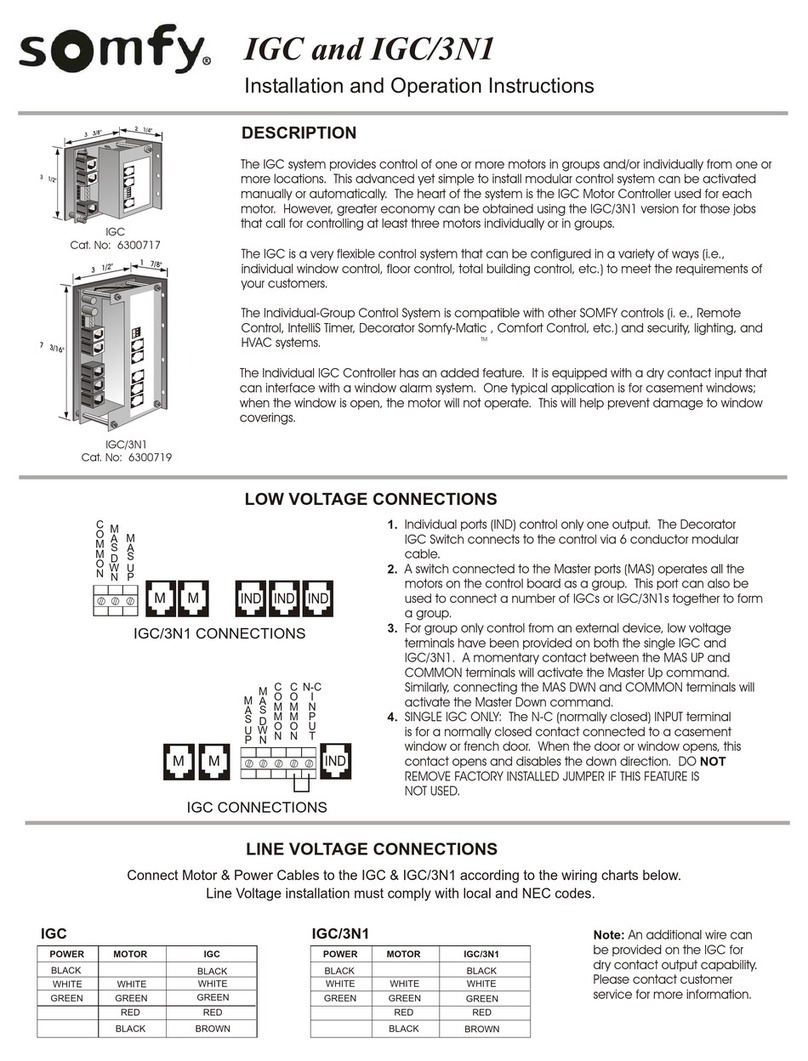 SOMFY IGC User manual SOMFY IGC User manual