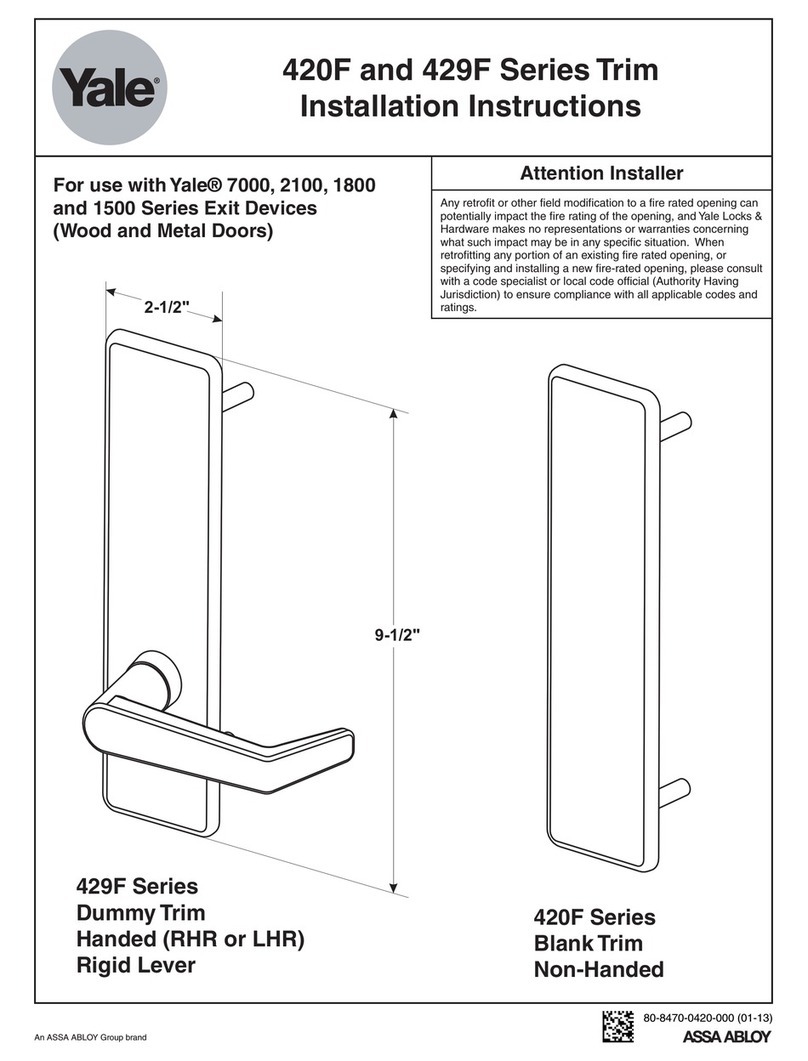 Yale 420F Series User manual