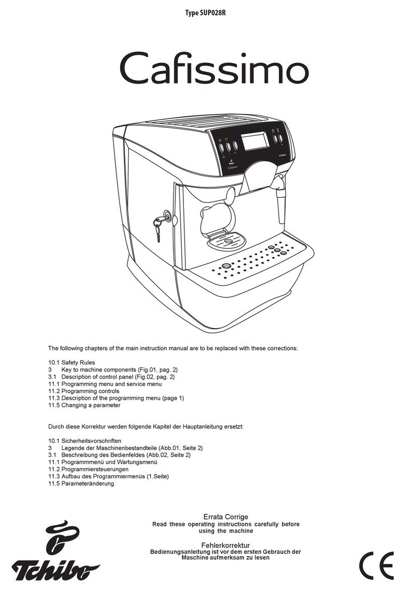 Tchibo Cafissimo SUP028R User manual