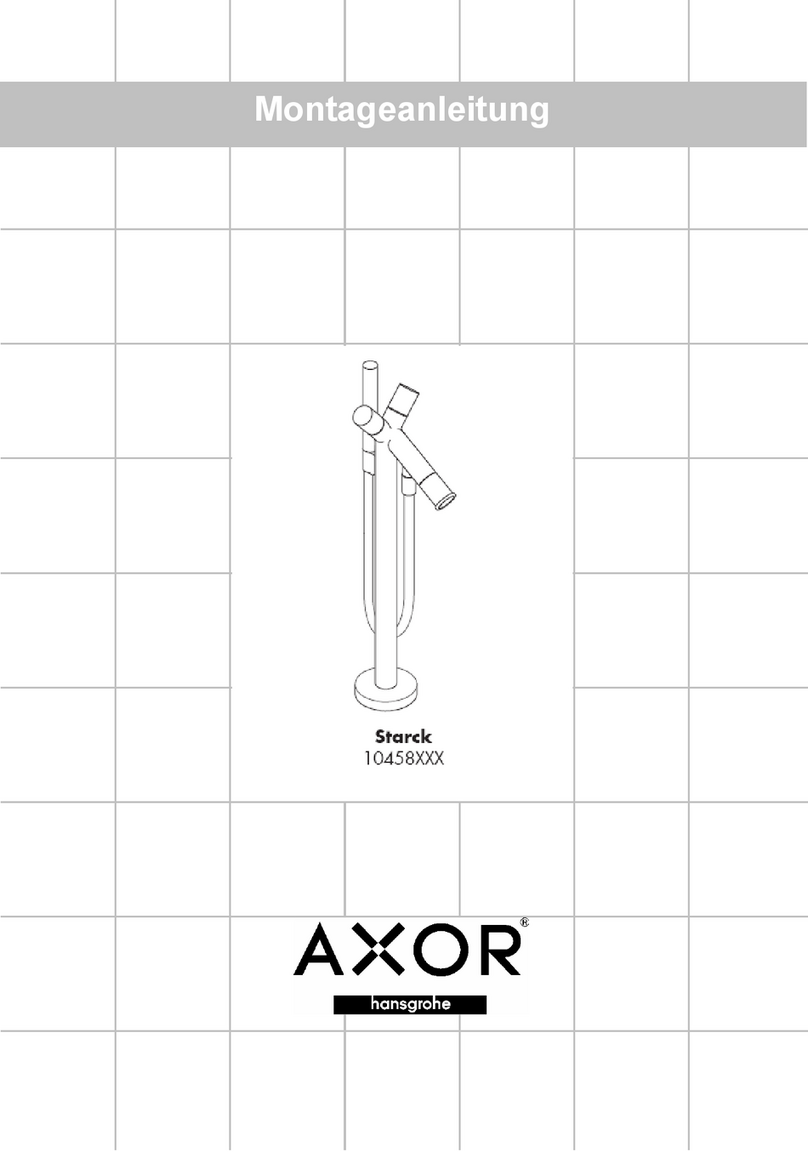 Hans Grohe AXOR Starck 10458 Series Assembly instructions Hans Grohe AXOR Starck 10458 Series Assembly instructions