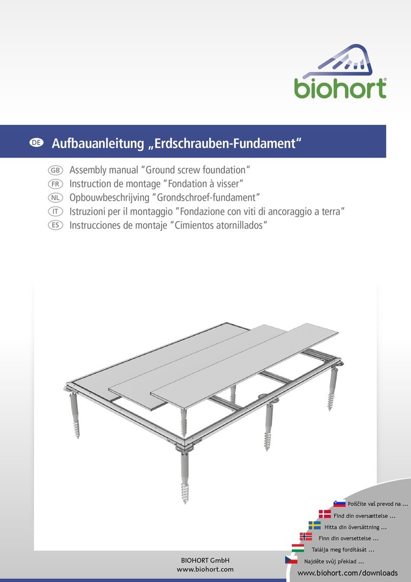 Biohort Ground screw foundation Assembly manual