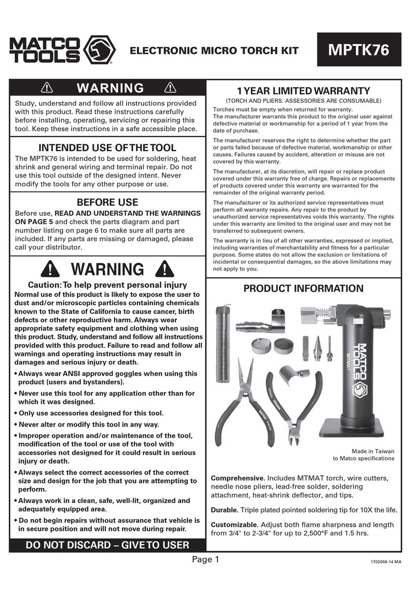 Matco Tools MPTK76 instructions