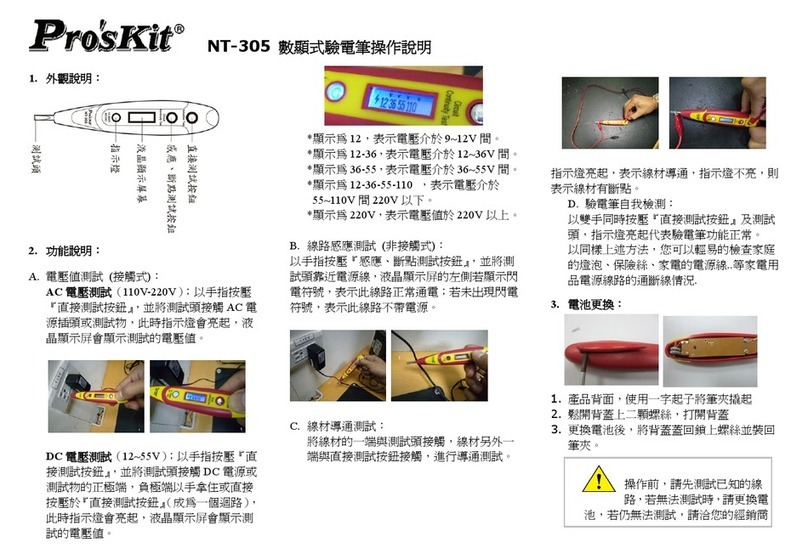Pro's Kit NT-305 Operation guide
