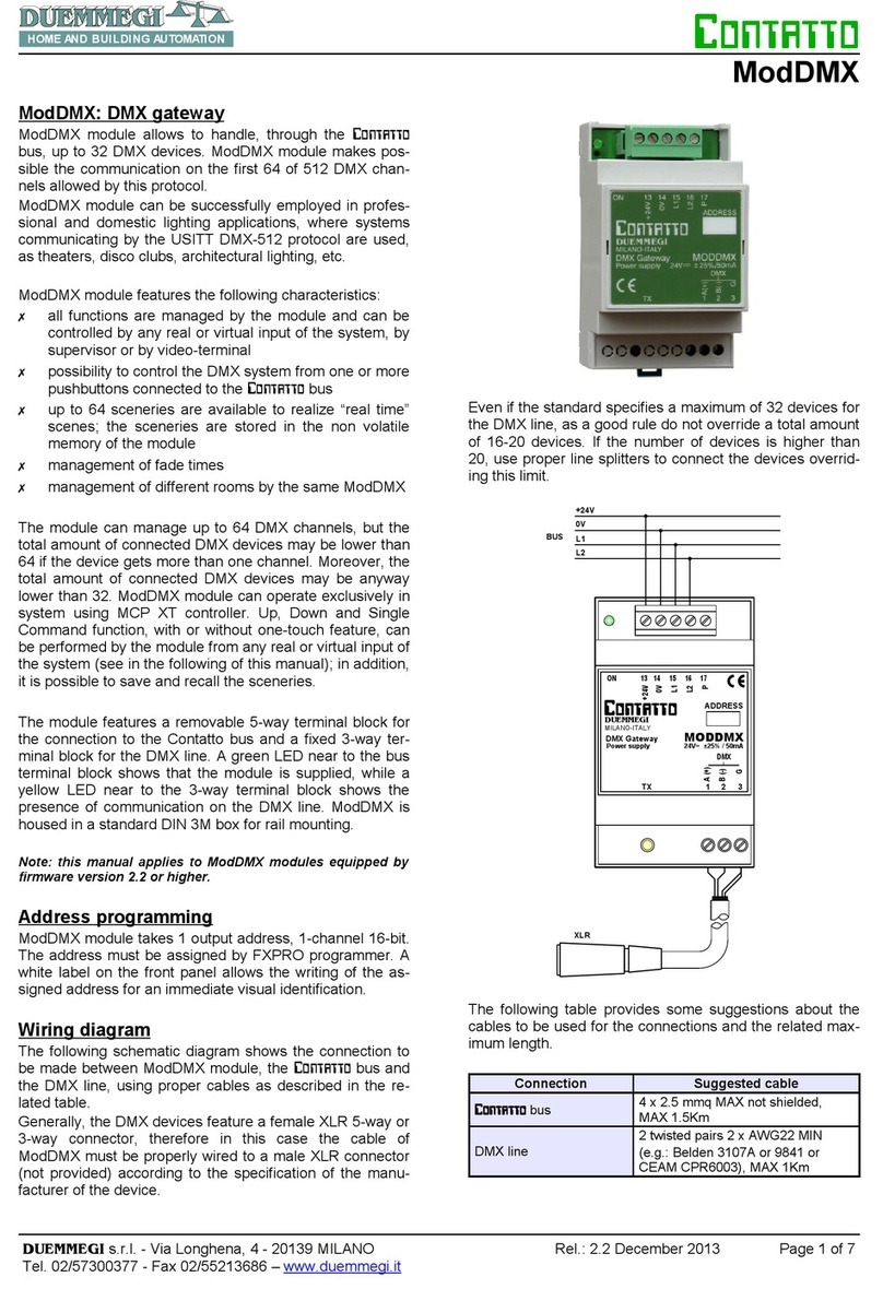 Duemmegi Contatto ModDMX instructions