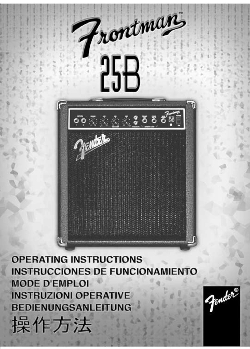 Fender Frontman 25B operating instructions