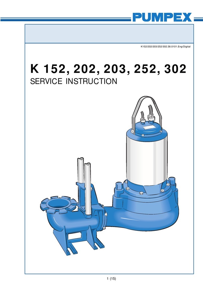 Pumpex K 152 Service instructions
