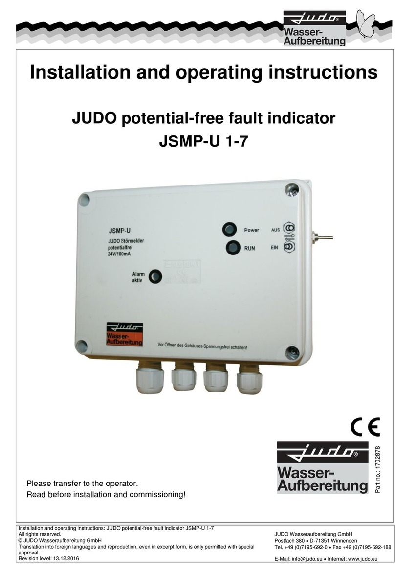 Judo JSMP-U 1 Installation and operating instructions