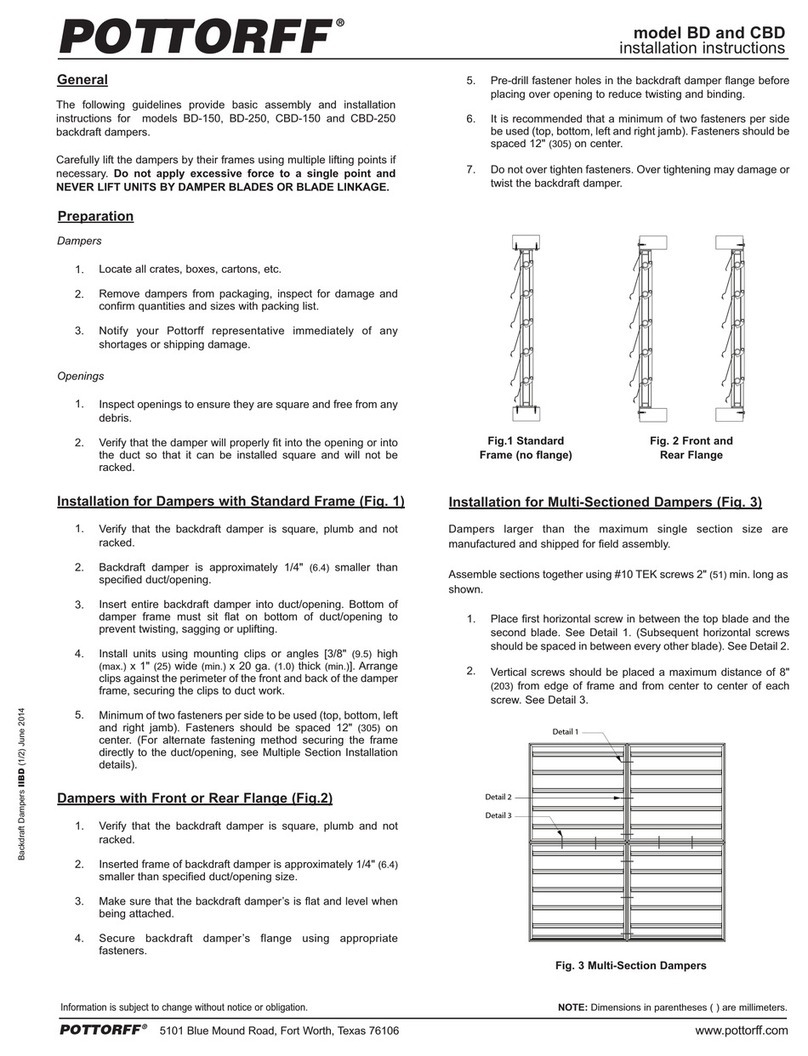 pottorff BD Series installation instructions pottorff BD Series installation instructions