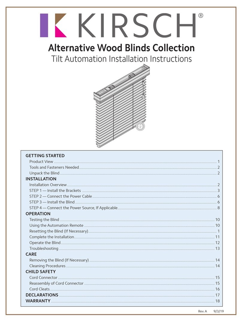 Kirsch Alternative Wood Blinds Series installation instructions