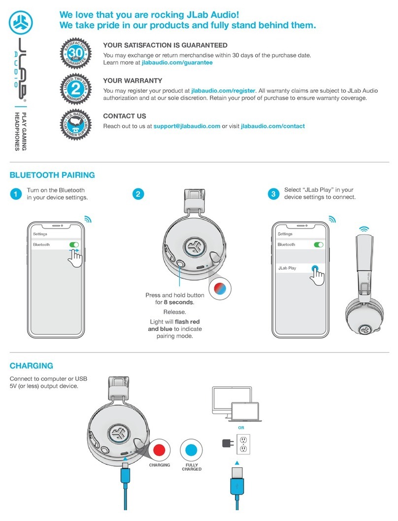 JLab Audio PLAY quick start guide
