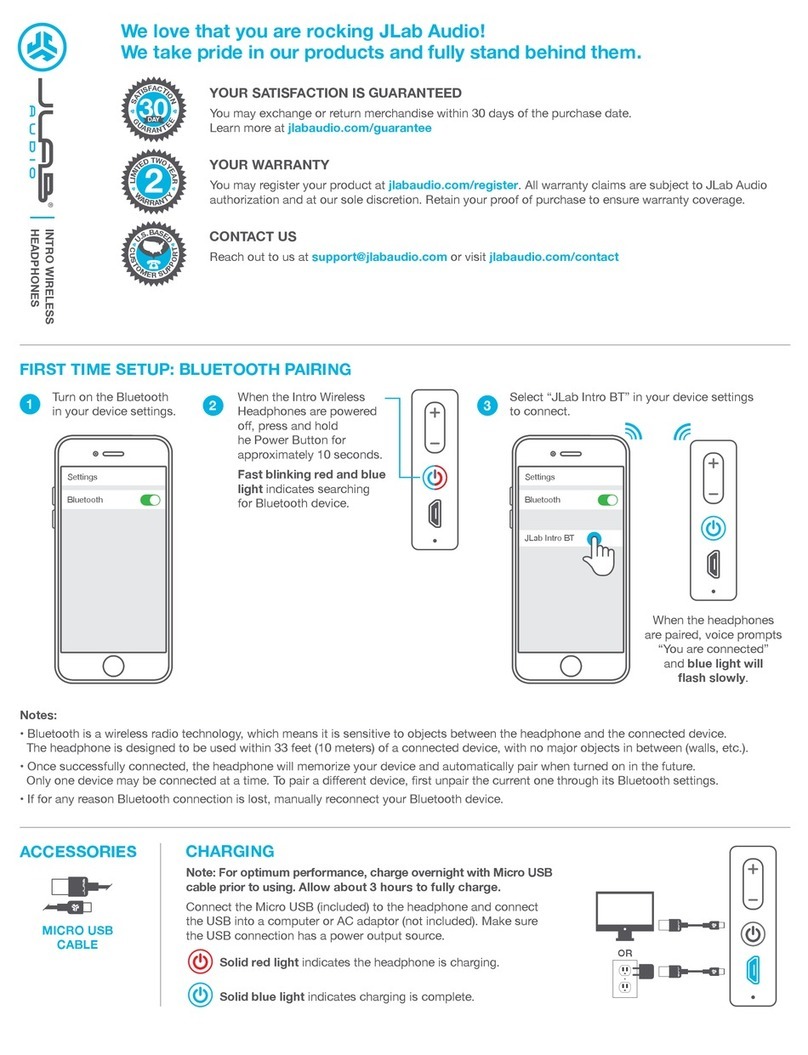 JLab Audio INTRO quick start guide