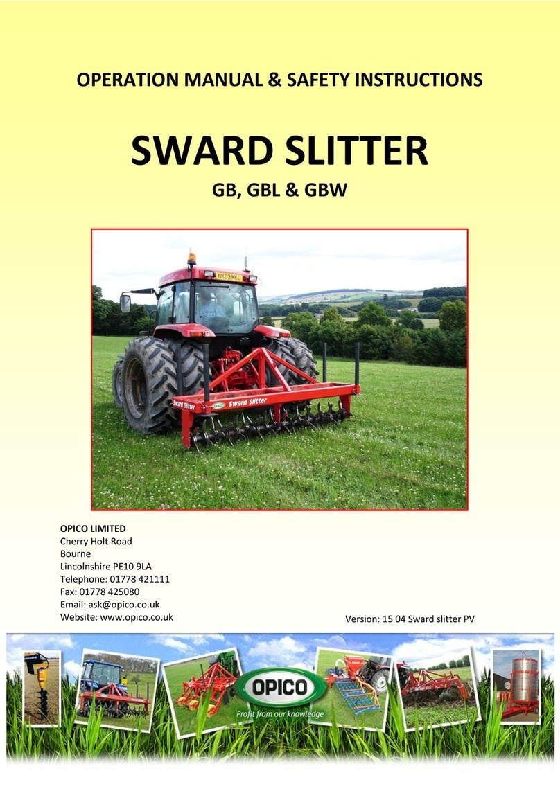 Opico SWARD SLITTER Operation manual & safety instructions Opico SWARD SLITTER Operation manual & safety instructions