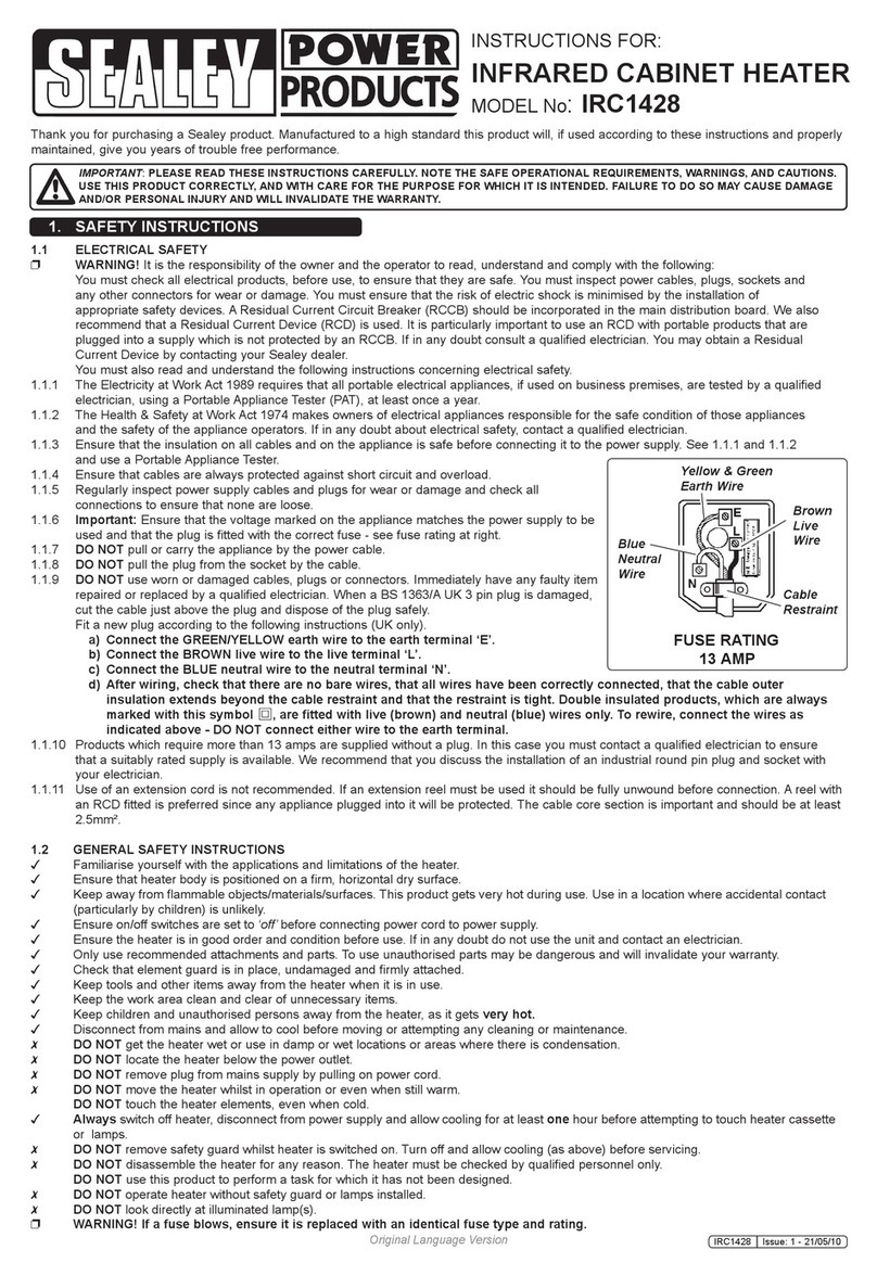 Sealey IRC1428 User manual Sealey IRC1428 User manual