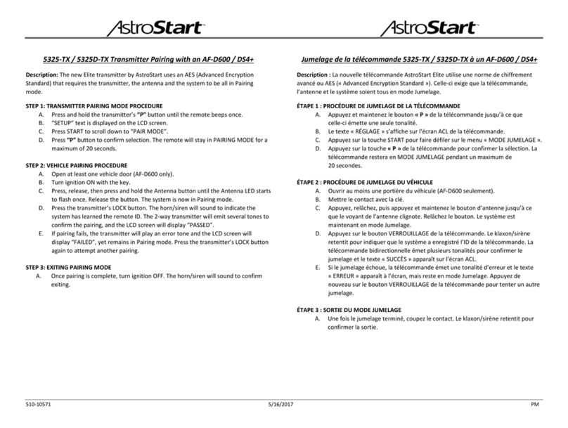 AstroStart Elite 5325D-TX quick start guide