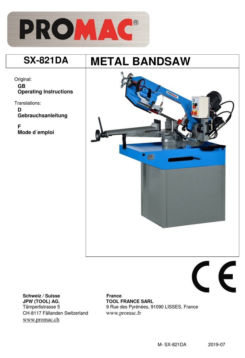 Promac SX-821DA operating instructions