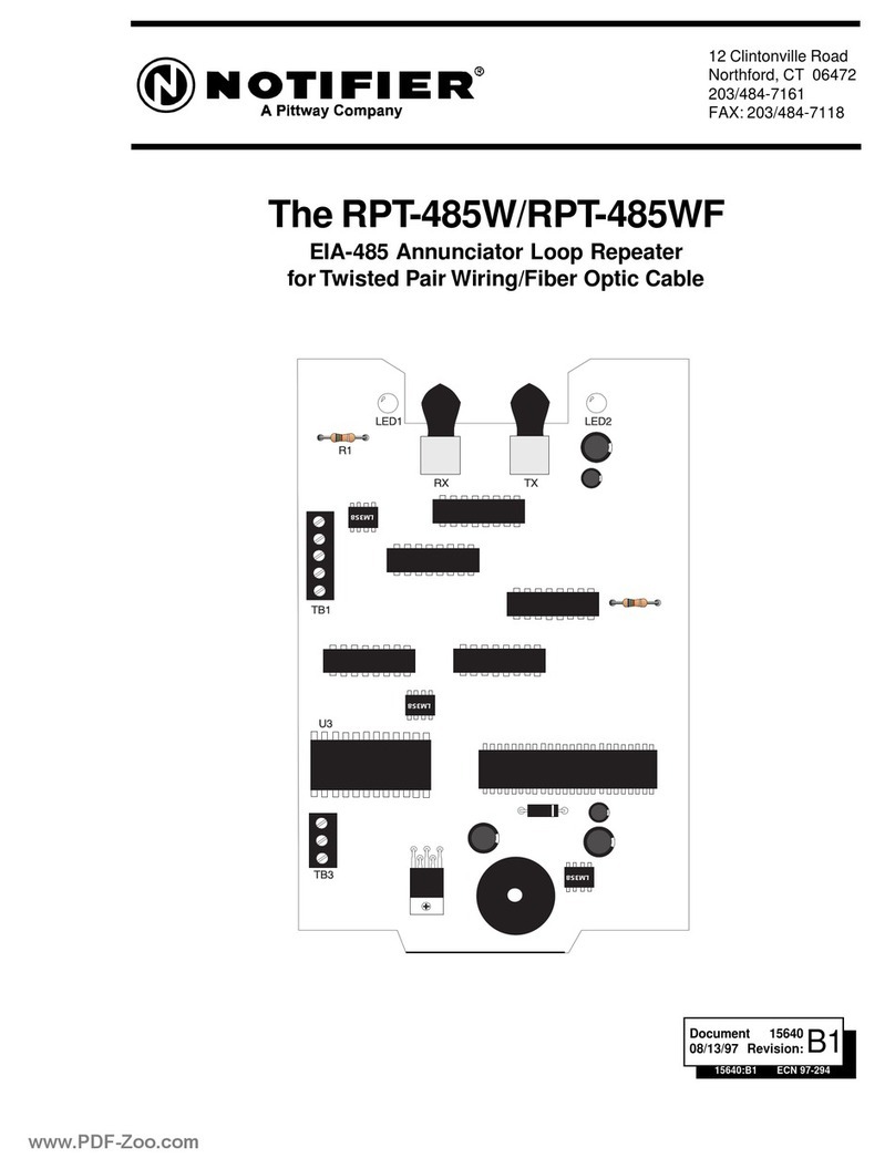 Pittway Notifier RPT-485W manual