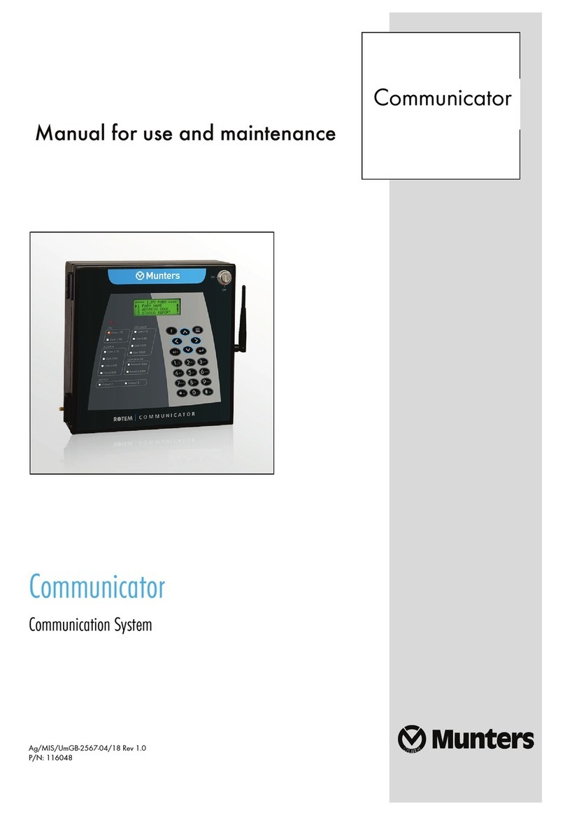 Munters Rotem Communicator Manual for use and maintenance