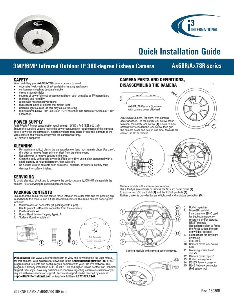 i3 International Ax68R Series Quick installation guide