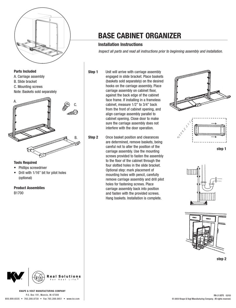 Knape&Vogt B1700 User manual