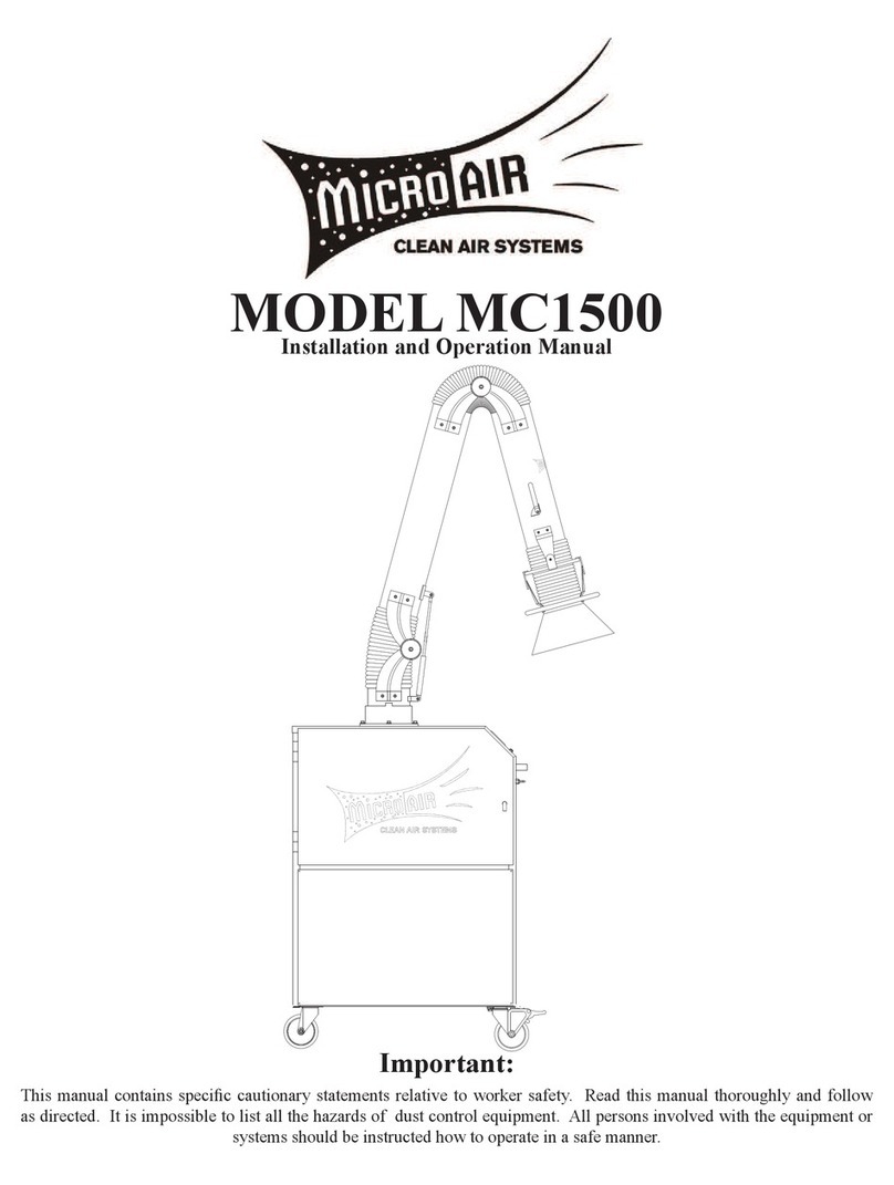 MICRO-AIR MC1500 Installation and operation manual