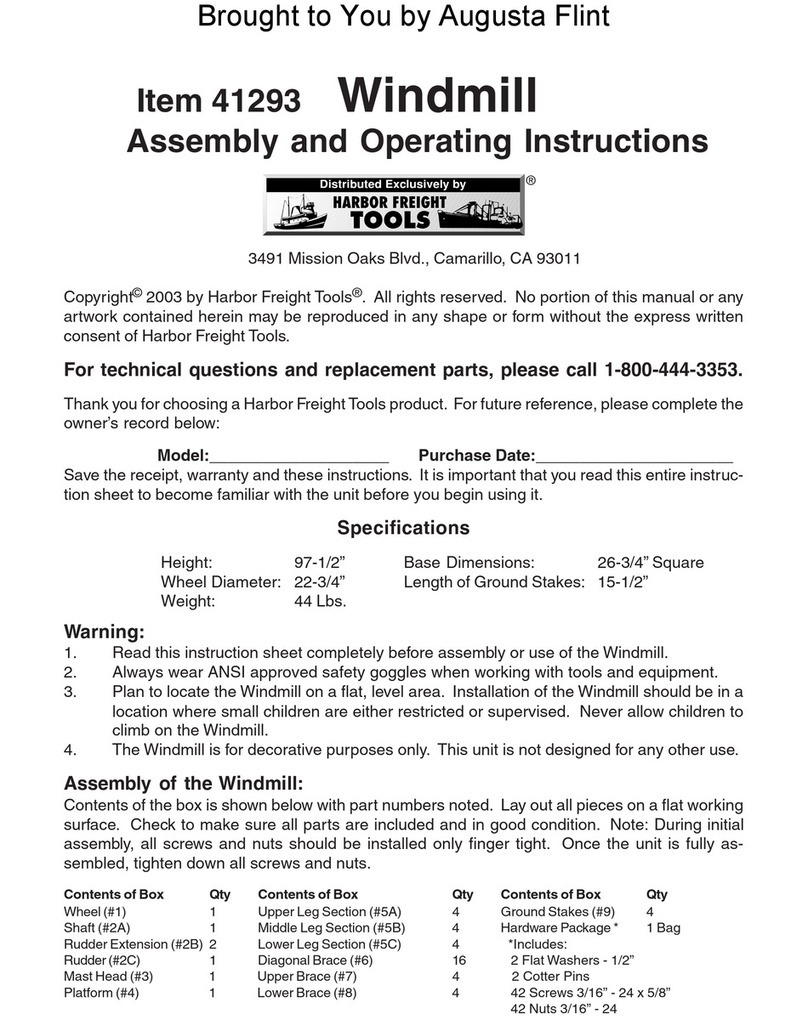 Harbor Freight Tools 41293 Assembly and operating instructions