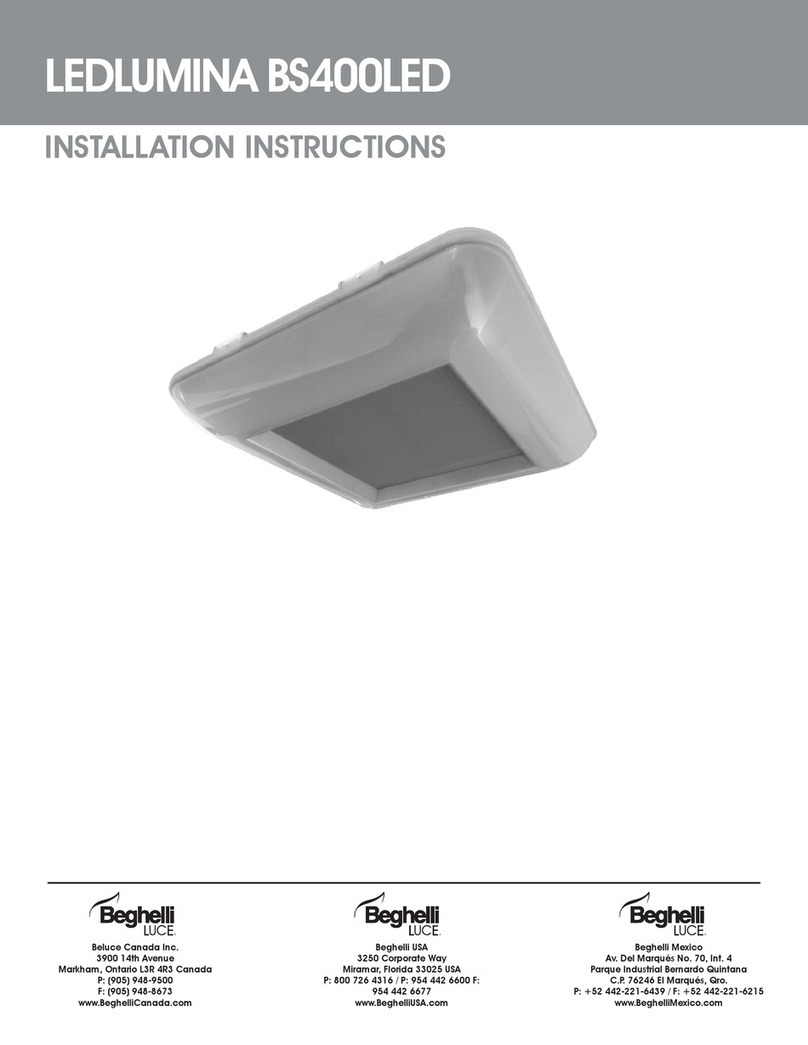 Beghelli LEDLUMINA BS400LED installation instructions Beghelli LEDLUMINA BS400LED installation instructions