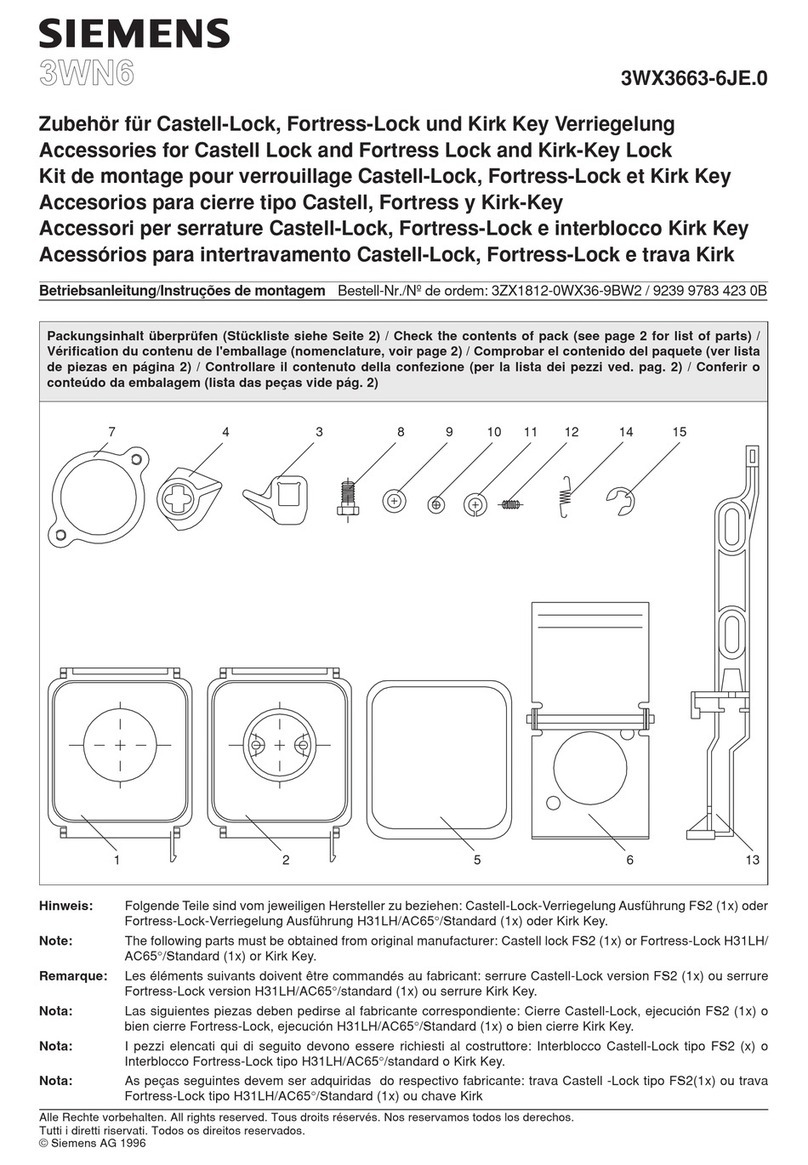 Siemens 3WN6 3WX3663-6JE.0 User manual