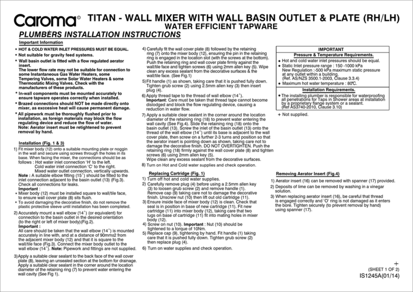 Caroma TITAN installation instructions Caroma TITAN installation instructions