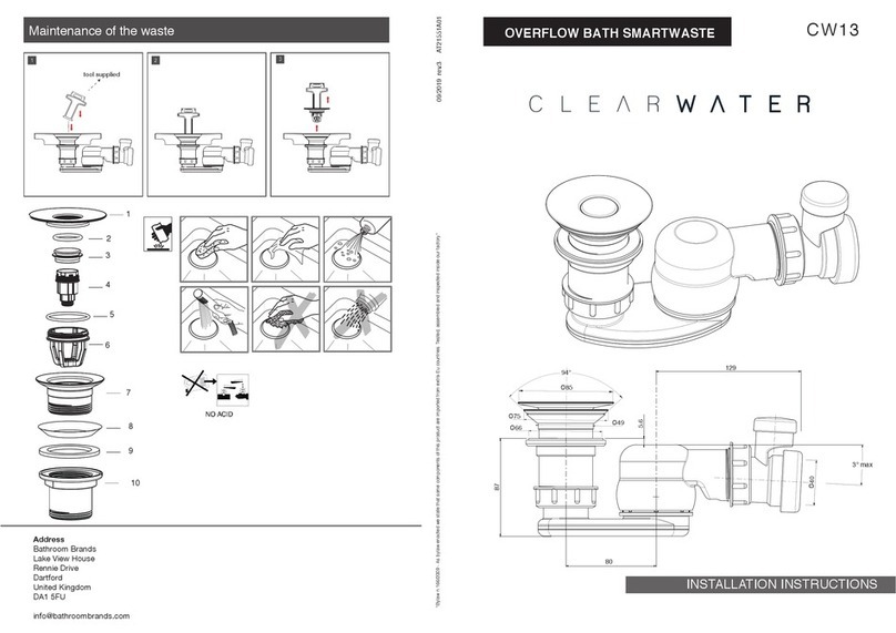 Clear Water CW13 installation instructions