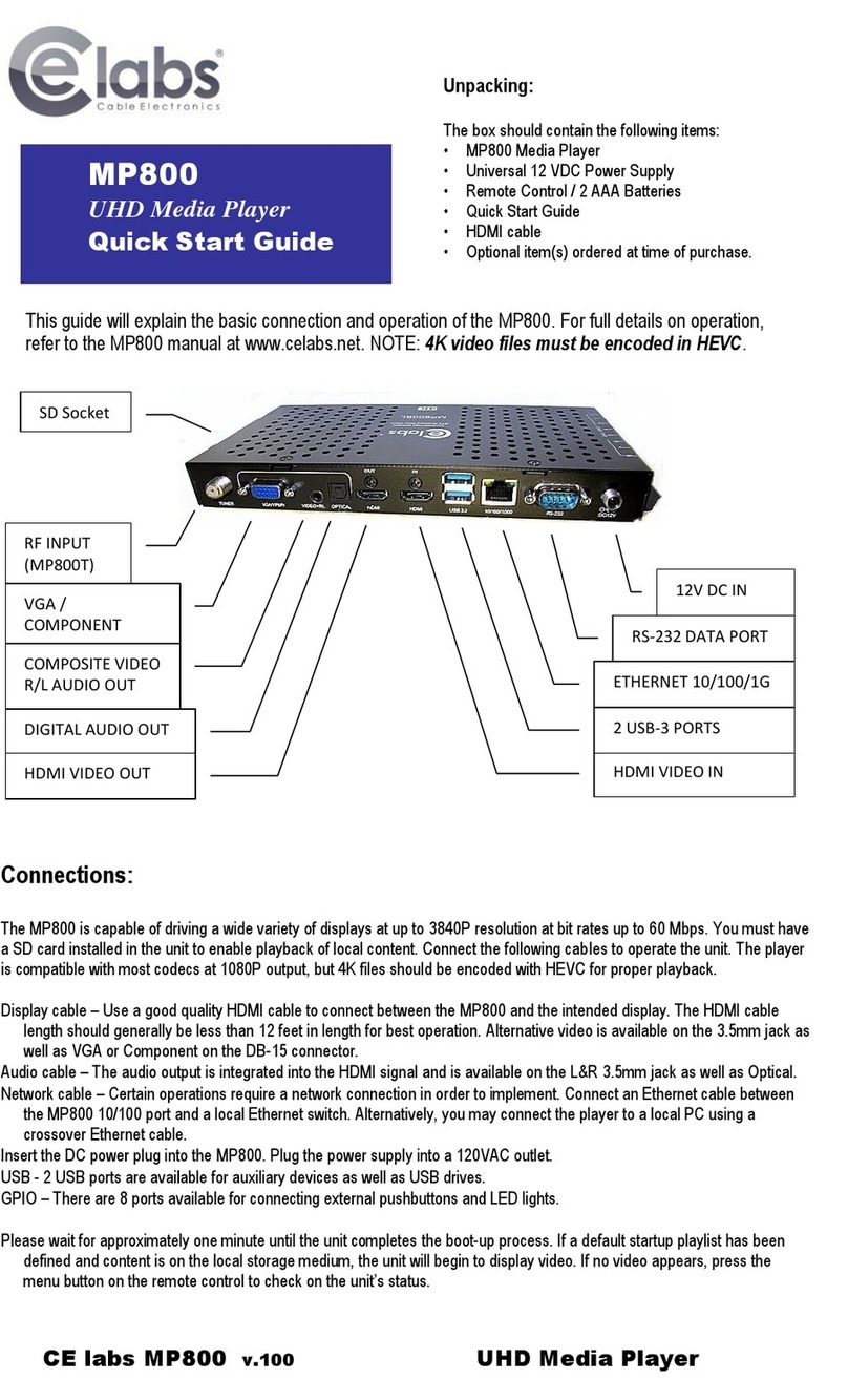 Celabs MP800 User manual