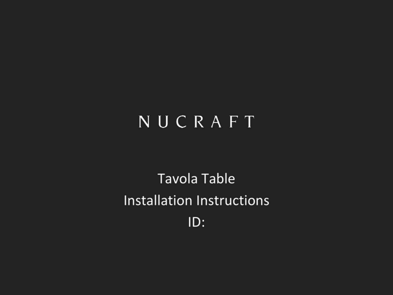 Nucraft Tavola User manual Nucraft Tavola User manual