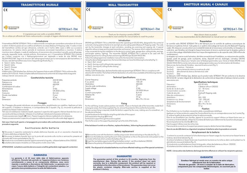 Erone SETR2641-TM User manual Erone SETR2641-TM User manual