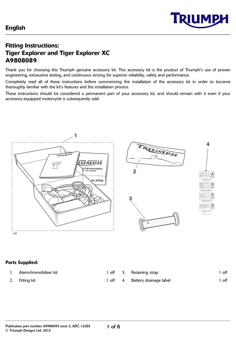 Triumph Tiger Explorer Fitting instructions