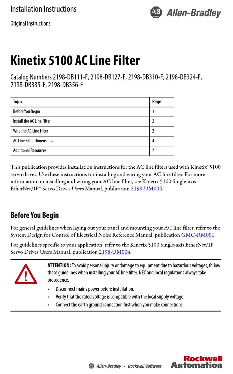 Allen-Bradley Kinetix 5100 AC 2198-DB111-F User manual