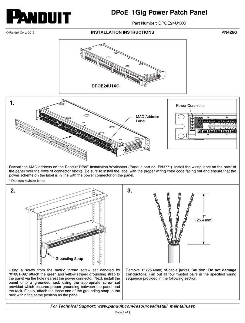 Panduit DPOE24U1XG installation instructions
