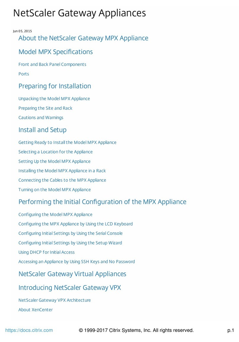 Citrix NetScaler MPX manual